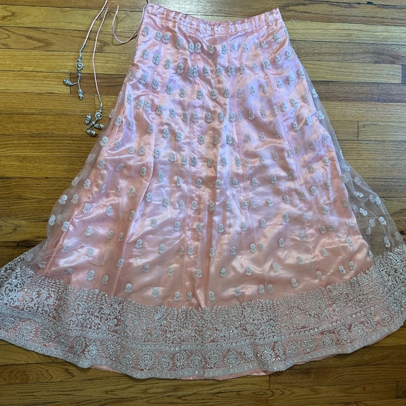 Traditional Indian Bollywood Designer Lehenga Wedding Bridal Dress Lengha Sz:36 - Picture 6 of 13